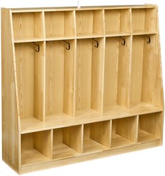 AmazonBasics Armario para abrigos, 5 secciones con banco