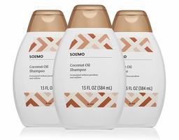 Amazon Brand - Solimo Coconut Milk Shampoo, 13 fl. Oz (Pack of 3)