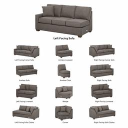 Amazon Brand – Stone & Beam Bagley Sectional Component, Left-Facing Sofa, Fabric, 75