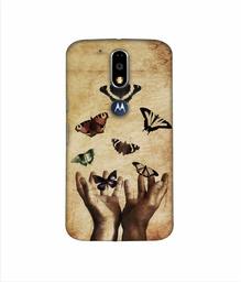 Amazon Brand - Solimo Designer Butterflies 3D Printed Hard Back Case Mobile Cover for Motorola Moto G4 Plus (with Logo Cut)