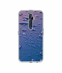 Amazon Brand - Solimo Designer Water Drops UV Printed Soft Back Case Mobile Cover for Oppo Reno 2Z