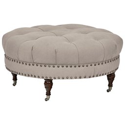 Amazon Brand – Stone & Beam Janelle Button Tufted Ottoman, 37