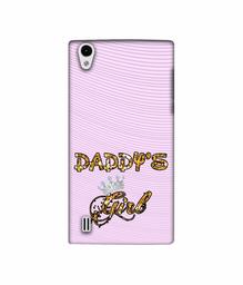 Amazon Brand - Solimo Designer Daddy's Girl in Glitter Pattern 3D Printed Hard Back Case Mobile Cover for VIVO Y15