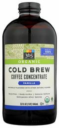 365 EVERYDAY VALUE Organic Vanilla Flavored Cold Brew Coffee Concentrate, 32 FZ