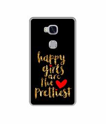 Amazon Brand - Solimo Designer Happy Girls are The Prettiest UV Printed Soft Back Case Mobile Cover for Huawei Honor 5X