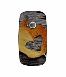 Amazon Brand - Solimo Designer Leaf with Heart Cut 3D Printed Hard Back Case Mobile Cover for Nokia 3310