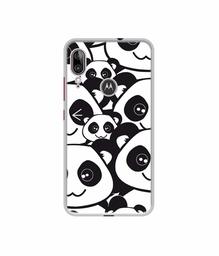 Amazon Brand - Solimo Designer Panda Texture UV Printed Soft Back Case Mobile Cover for Motorola Moto E6s