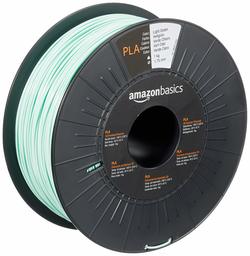 AmazonBasics - Filamento per stampanti 3D, in polilattato (PLA), 1,75 mm, verde chiaro, 1 kg per bobina