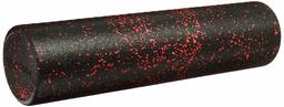 AmazonBasics High-Density Round Foam Roller | 24-inches, Red Speckled (Renewed)