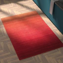 Amazon Brand – Rivet Modern Ombré Wool Rug, 4' x 6', Red