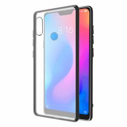 Amazon Brand - Solimo Mobile Cover (Hard Back & Black Flexible Bumper) for Redmi 6 Pro (Transparent)