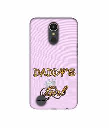 Amazon Brand - Solimo Designer Daddy's Girl in Glitter Pattern 3D Printed Hard Back Case Mobile Cover for LG K10 (2017)