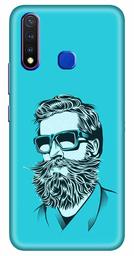 Amazon Brand - Solimo Designer Beard Man Blue 3D Printed Hard Back Case Mobile Cover for Vivo Y19 / Vivo U20