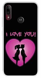 Amazon Brand - Solimo Designer Multicolor Love Heart Pink Design Printed Soft Back Case Mobile Cover for Motorola Moto E6s / Motorola Moto E6 Plus