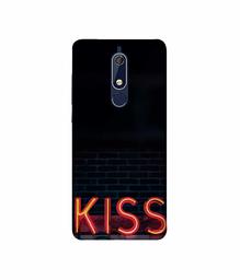 Amazon Brand - Solimo Designer Kiss 3D Printed Hard Back Case Mobile Cover for Nokia 5.1