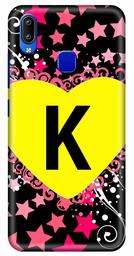 Amazon Brand - Solimo Designer Heart Pattern Alphabet-K 3D Printed Hard Back Case Mobile Cover for Vivo Y93