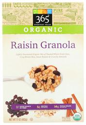 365 Everyday Value, Organic Raisin Granola, 17 oz