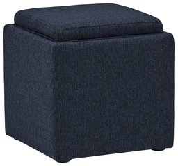 Amazon Brand – Rivet Ross Modern Tweed Lift-Top Storage Ottoman Pouf, 17.7