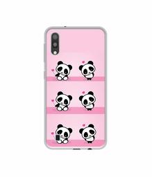 Amazon Brand - Solimo Designer Panda Pattern UV Printed Soft Back Case Mobile Cover for Samsung Galaxy M10