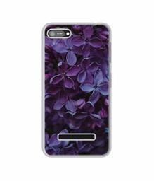 Amazon Brand - Solimo Designer Purple Flowers UV Printed Soft Back Case Mobile Cover for Comio C1