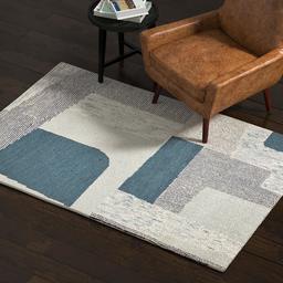 Amazon Brand – Rivet Modern Geometric Area Rug, 4 x 6 Foot, Blue Multicolor