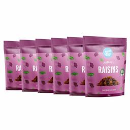 Marque Amazon - Happy Belly Raisins secs biologiques, 6 x 500g