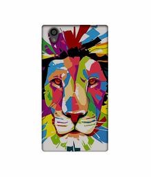 Amazon Brand - Solimo Designer Lion Multicolor Vector 3D Printed Hard Back Case Mobile Cover for Sony Xperia L1