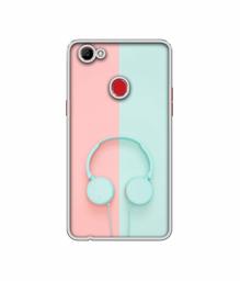 Amazon Brand - Solimo Designer Head Phone UV Printed Soft Back Case Mobile Cover for Oppo F7