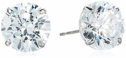 14K Gold 4cttw Swarovski Zirconia Round Stud Earrings