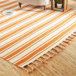 Amazon Brand – Stone & Beam Los Altos Striped Dhurrie Farmhouse Area Rug, 8' x 10' 6