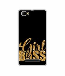 Amazon Brand - Solimo Designer Sparkle Girl Boss UV Printed Soft Back Case Mobile Cover for Lyf C459