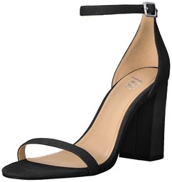 The Fix Gracie Block Heel Strappy Sandal Heeled, Daim Noir, 9 M US