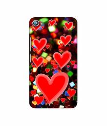 Amazon Brand - Solimo Designer Heart Texture on Glitters 3D Printed Hard Back Case Mobile Cover for Micromax Canvas Fire 4 A107