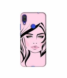 Amazon Brand - Solimo Designer Pink Lady Pattern 3D Printed Hard Back Case Mobile Cover for Xiaomi Redmi Note 7 Pro