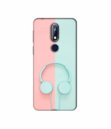 Amazon Brand - Solimo Designer Head Phone 3D Printed Hard Back Case Mobile Cover for Nokia 7.1