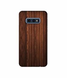 Amazon Brand - Solimo Designer Wooden Texture 3D Printed Hard Back Case Mobile Cover for Samsung Galaxy S10e