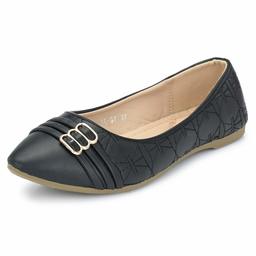 Flavia Women's Black Ballet Flats-4 UK (36 EU) (5 US) (FL-97/BLK)