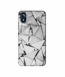 Amazon Brand - Solimo Designer Wooden Triangles 3D Printed Hard Back Case Mobile Cover for Vivo Y91i