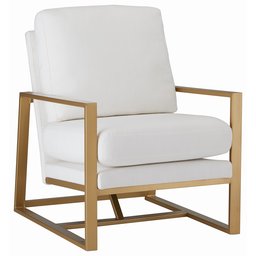 Amazon Brand – Rivet Charlotte Mid-Century Modern Upholstered Gold Accent Chair, 29