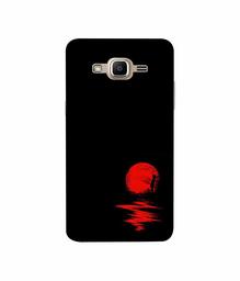 Amazon Brand - Solimo Designer Red Moon 3D Printed Hard Back Case Mobile Cover for Samsung Galaxy J2 Prime