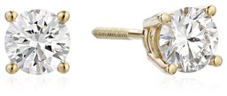 IGI Certified 14k Yellow Gold Lab Created Diamond Stud Earrings (1/2cttw, I-J Color, SI1-SI2 Clarity)