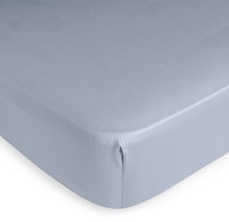 Pinzon Hems Titch 400TC Egyptian Cotton sateen fitted sheets, Smokey Blue