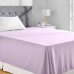 AmazonBasics Microfiber Flat Sheet, Lavender 230 x 260 + 10 cm