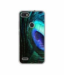 Amazon Brand - Solimo Designer Peacock Feather UV Printed Soft Back Case Mobile Cover for Tecno Camon iSky