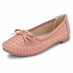 Flavia Women's Pink Ballet Flats-7 UK (39 EU) (8 US) (FL-914/PNK)