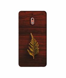 Amazon Brand - Solimo Designer Leaf on Wood 3D Printed Hard Back Case Mobile Cover for Nokia 2.1