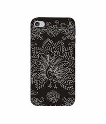 Amazon Brand - Solimo Designer White Peacock Rangoli 3D Printed Hard Back Case Mobile Cover for Apple iPhone 4 / 4S