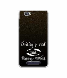 Amazon Brand - Solimo Designer Daddy's Girl and Mummy World UV Printed Soft Back Case Mobile Cover for Lava A72