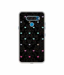 Amazon Brand - Solimo Designer Heart Texture UV Printed Soft Back Case Mobile Cover for LG Q60