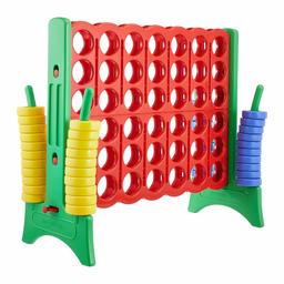 Amazonbasics Giant 4-In-A-Row Premium Plastic Game Set - 47 x 43 x 22 Inches